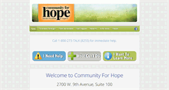 Desktop Screenshot of communityforhope.org