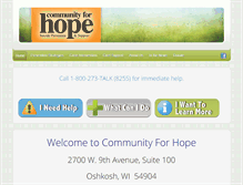 Tablet Screenshot of communityforhope.org